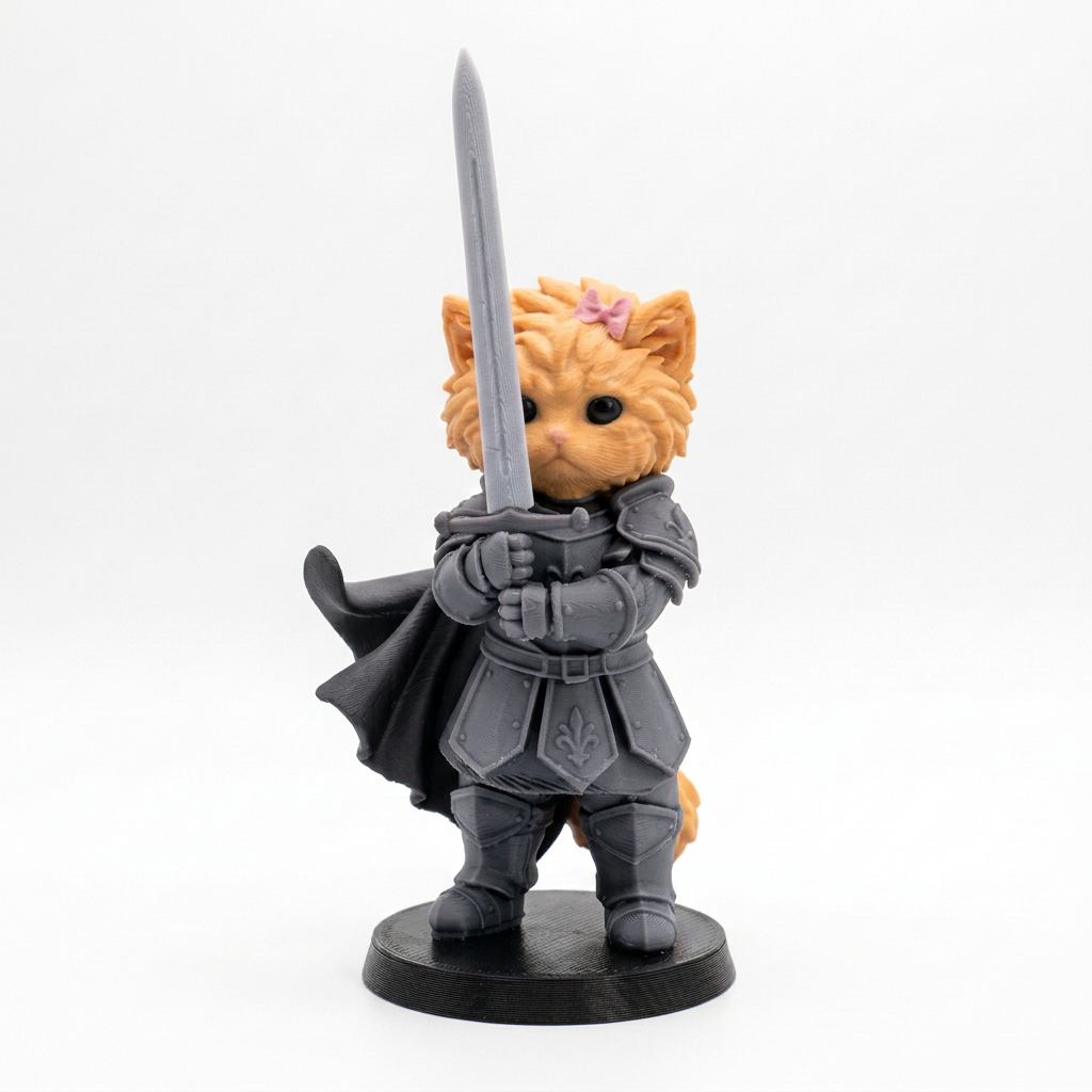 Gatinho em Armadura Impressão 3D