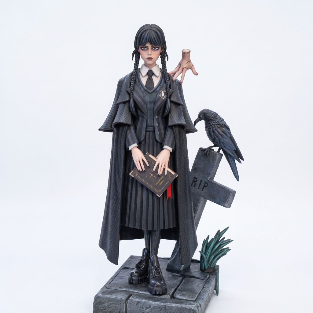 Action Figure Wandinha Addams  Edição Gótica Com Mãozinha
