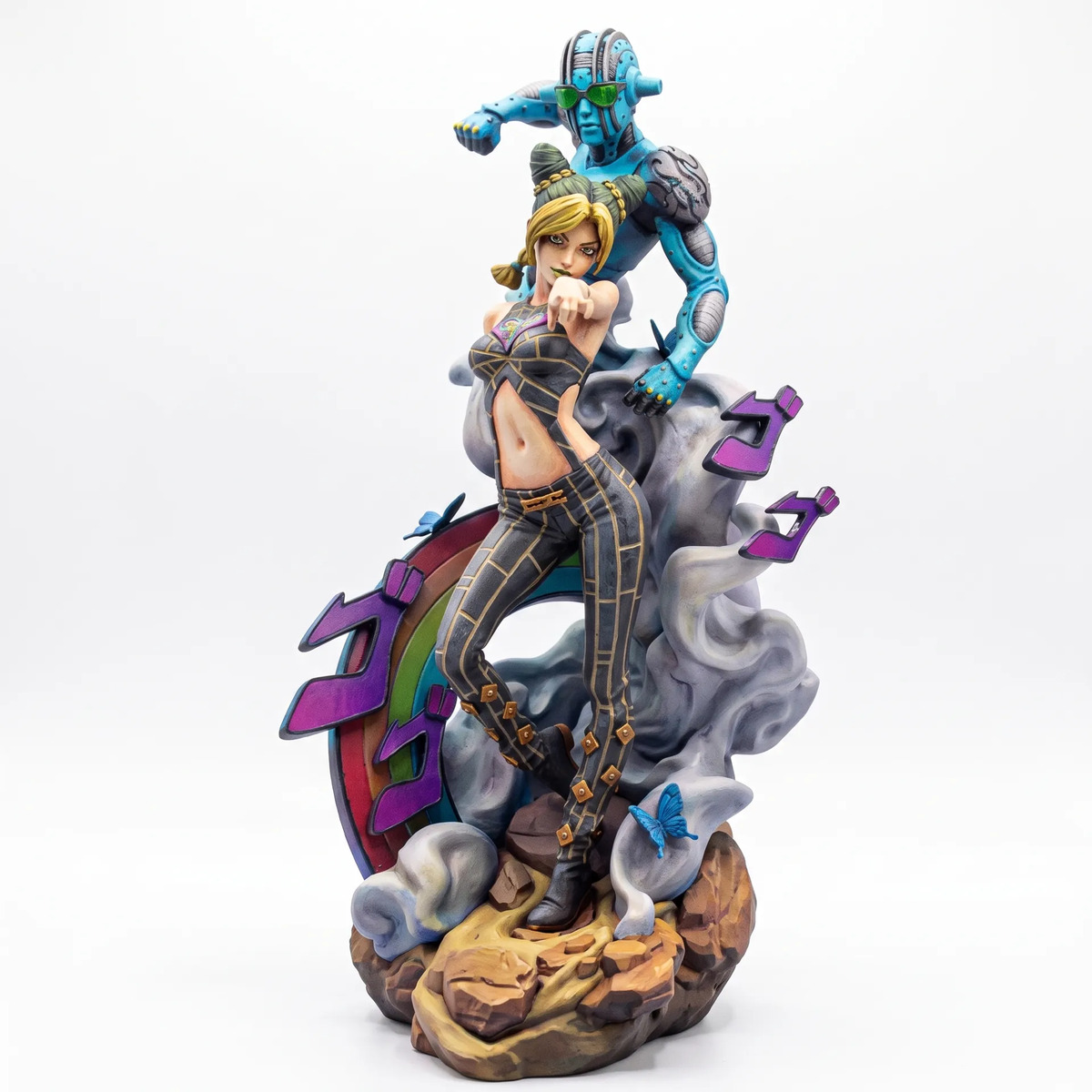 Estátua Jolyne Cujoh Com Stone Free  Jojo's Bizarre Pintura 3d