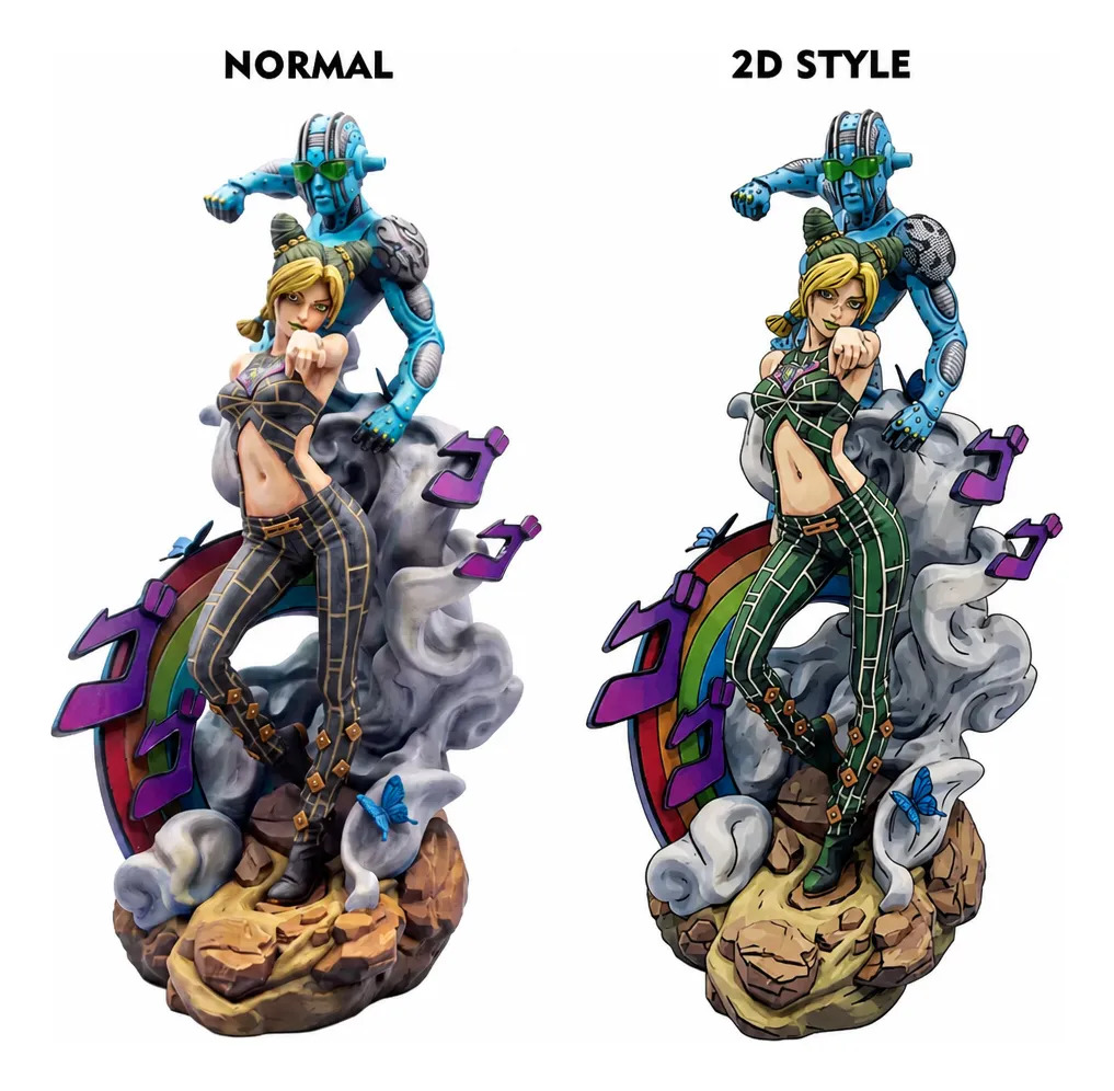 Estátua Jolyne Cujoh Com Stone Free  Jojo's