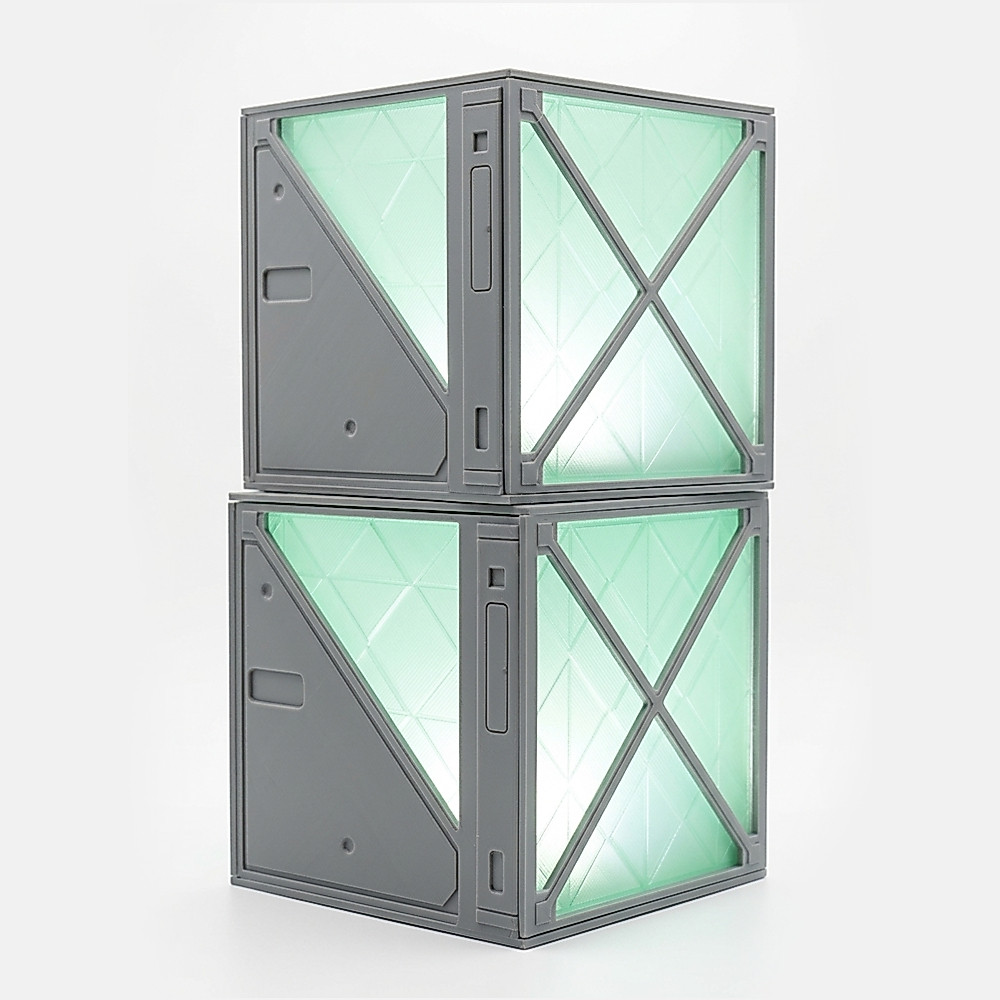 Caixa Radiante Valorant Decorativa com LED Verde – Réplica Gamer para Setup e Decoração